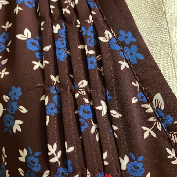 PARKER NYC Swing style dress / tunic Cordovan Acacia print teared bottom size SM - Picture 4 of 16